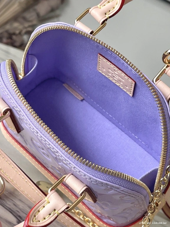 Official oldcobbler VUITTON Nano LOUIS Alma-18*12*8cm 0709